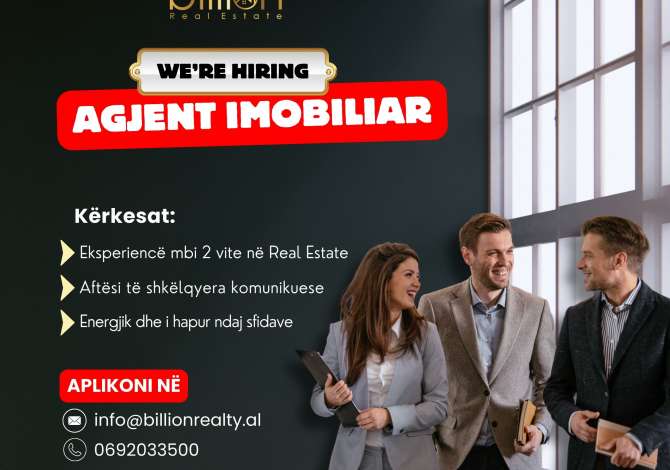 Offerte di lavoro Agente Immobiliare Con esperienza a Tirana