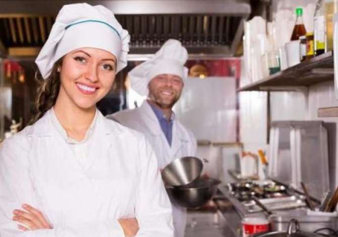 Job Offers Ndihmes kuzhinier dhe receptioniste Beginner/Little experience in Tirana