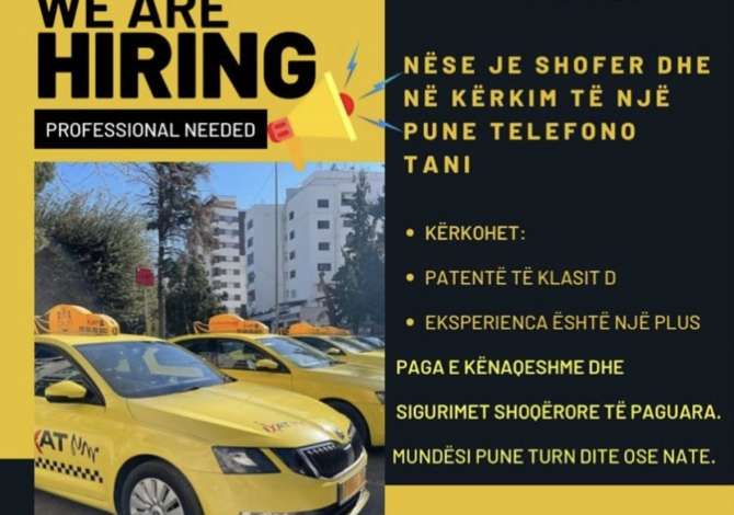 Job Offers Shofer No Experience in Durres