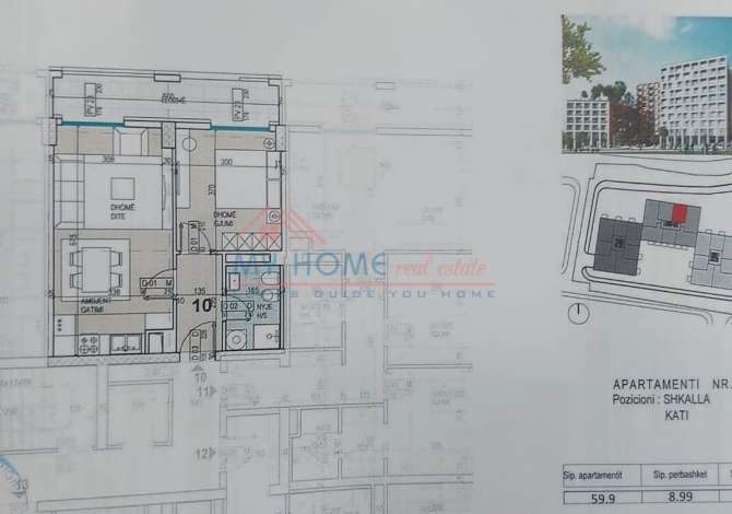 House for Sale 1+1 in Tirana - 117,000 Euro