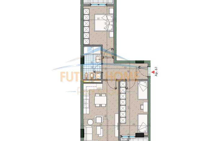 House for Sale 2+1 in Tirana - 88,000 Euro