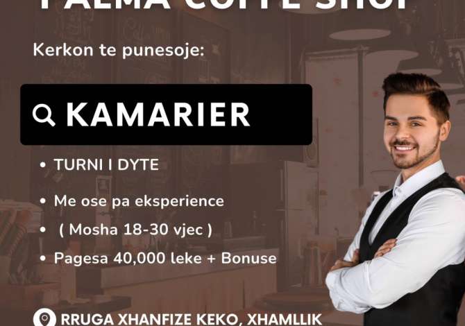 Offerte di lavoro Cameriere Principiante/Poca esperienza a Tirana